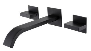 Встраиваемый смеситель для раковины ABBER Wasserfall AF8612B чёрный матовый